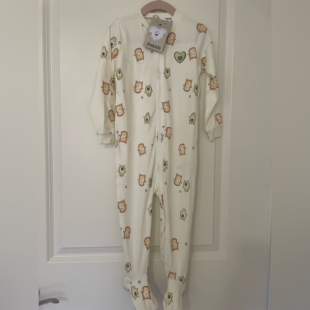SOLD-Pekkle-Kids White and Green One Piece